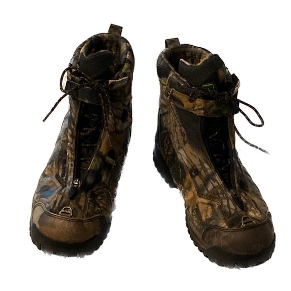 Cabela's Shoes Cabelas Camo Zip Up Lace Up Hunting Snow Rain Boots